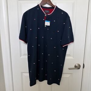 Byford NWT Mens Polo Shirt 2XL Navy blue collection button